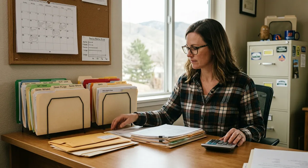 Idaho small-business records organized by year and retention period